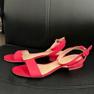 A New Day Ankle Strap Sandals- RED